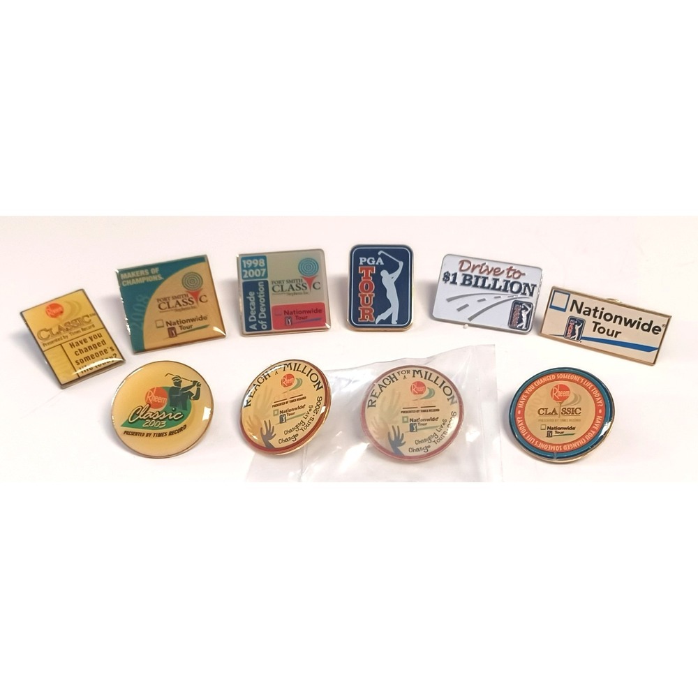 10 - PGA Nationwide Tour Golf Lapel Pin Fort Smith Classic Arkansas Charity Pins